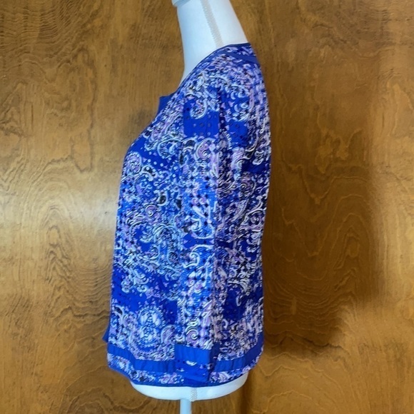 Chico’s Open Front Eyelet Jacket - EUC - Picture 3 of 5